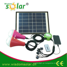 Uso doméstico de fácil CE levou kit de iluminação solar; sistema de luz solar em casa com 2 lamps(JR-SL988B)
